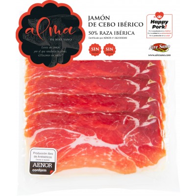 Jamón de Cebo Ibérico 50% raza ibérica loncheado (al vacío)